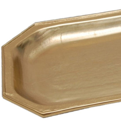 Gilded Gold Finish Textured Serving Tray