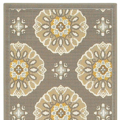 7' x 10' Gray Moroccan Indoor Outdoor Area Rug