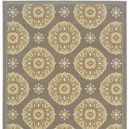 7' x 10' Gray Moroccan Indoor Outdoor Area Rug