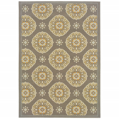 7' x 10' Gray Moroccan Indoor Outdoor Area Rug