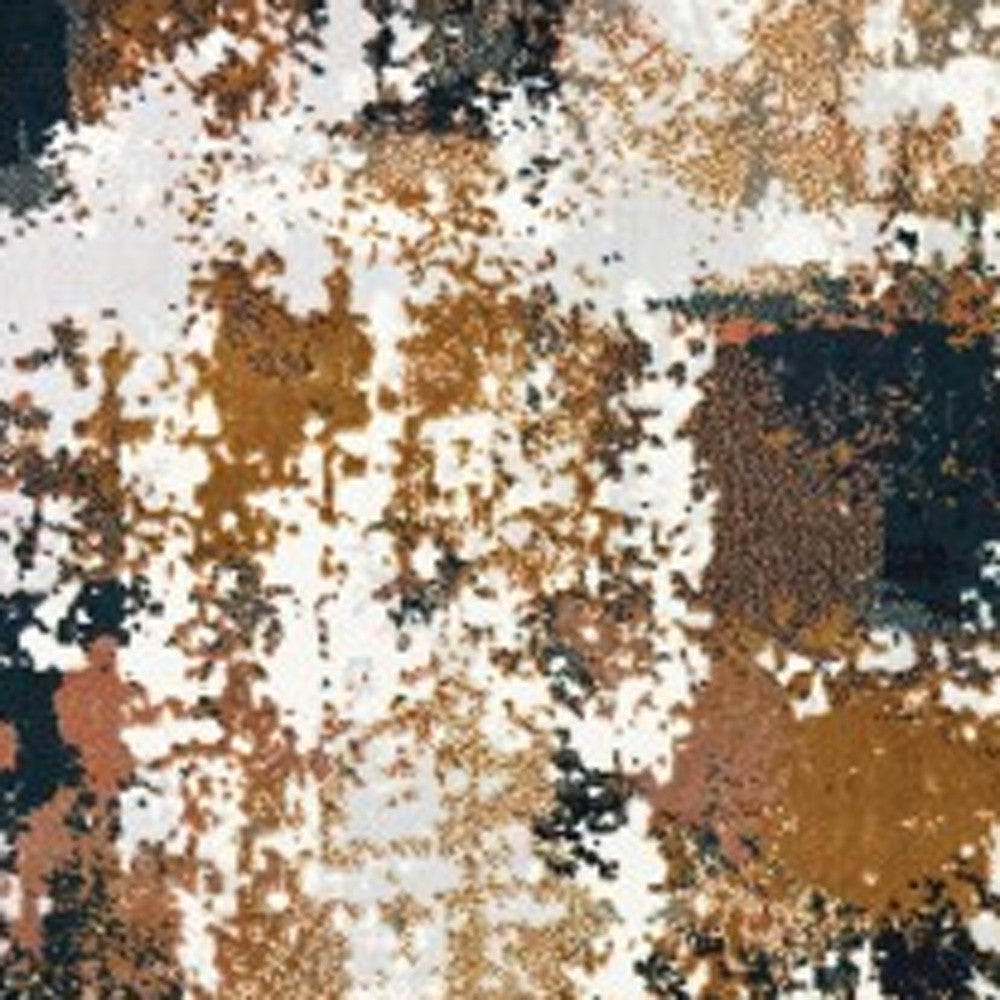 3' X 6' Ivory Gray Abstract Sectors Indoor Area Rug