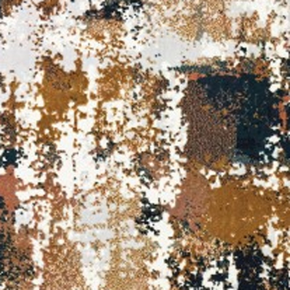 3' X 6' Ivory Gray Abstract Sectors Indoor Area Rug