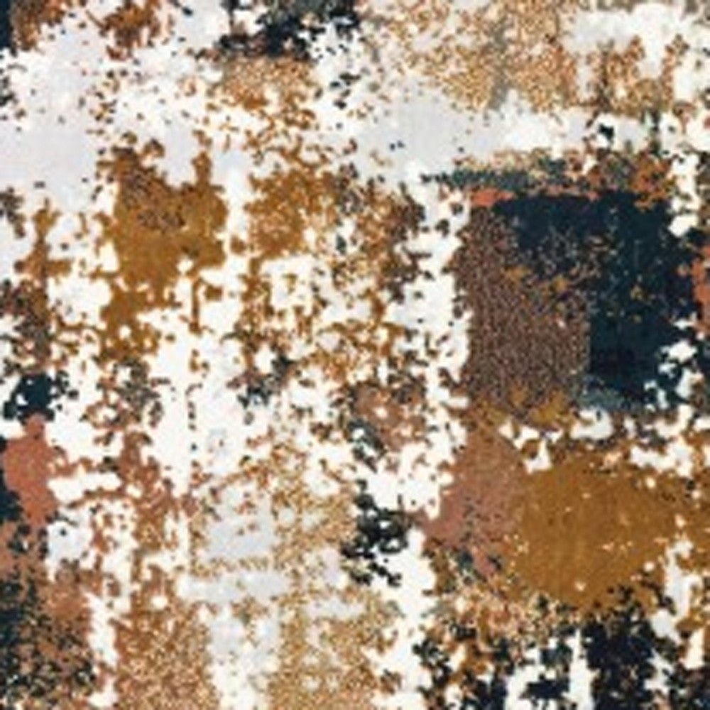 3' X 6' Ivory Gray Abstract Sectors Indoor Area Rug
