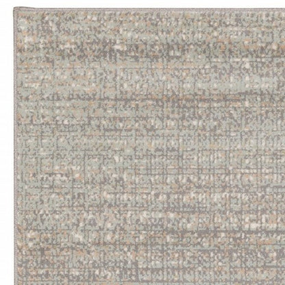 7' Gray Green Abstract Confetti Indoor Runner Rug