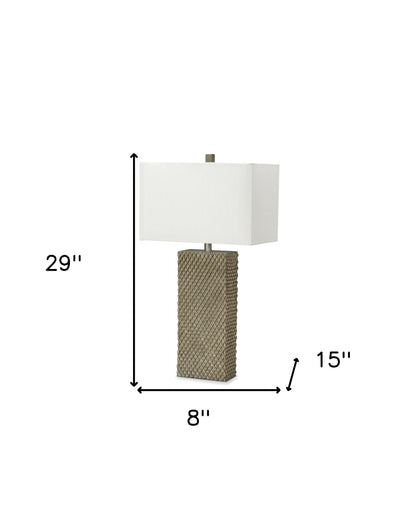 Set Of 2 Golden Waffle Table Lamps