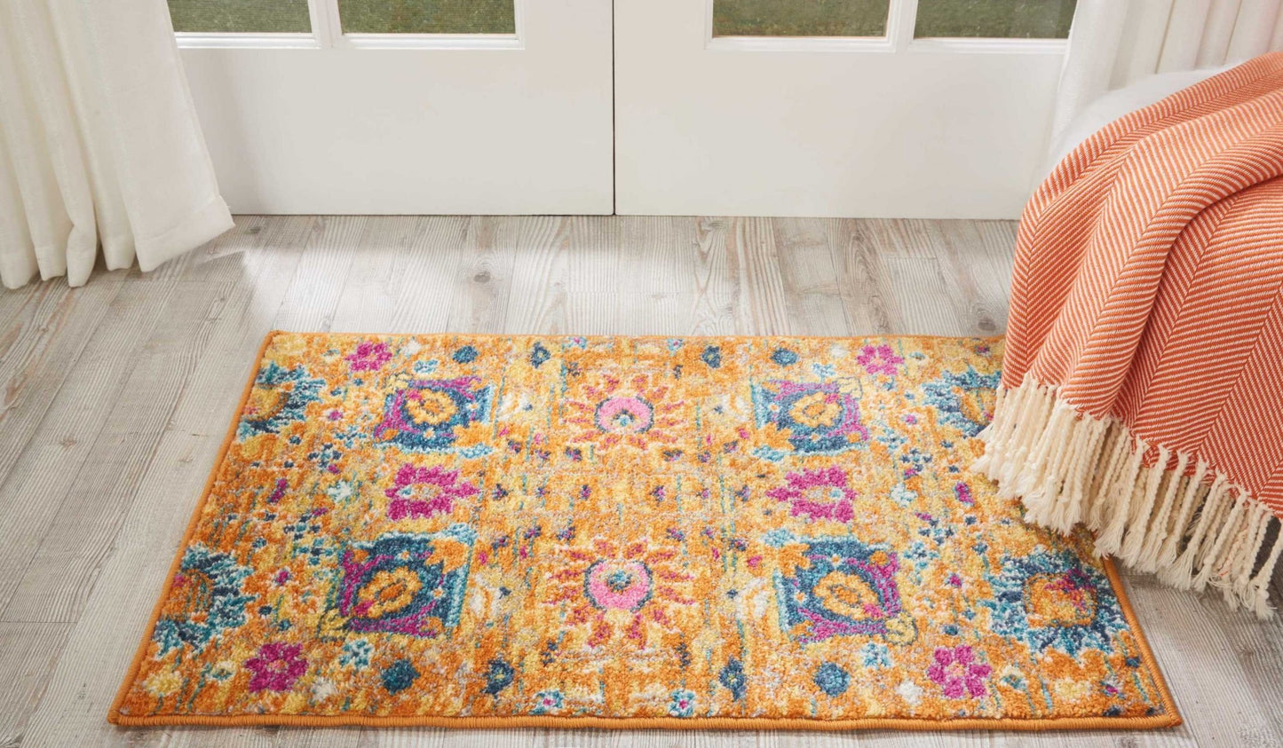 5' X 7' Sunset Floral Power Loom Area Rug