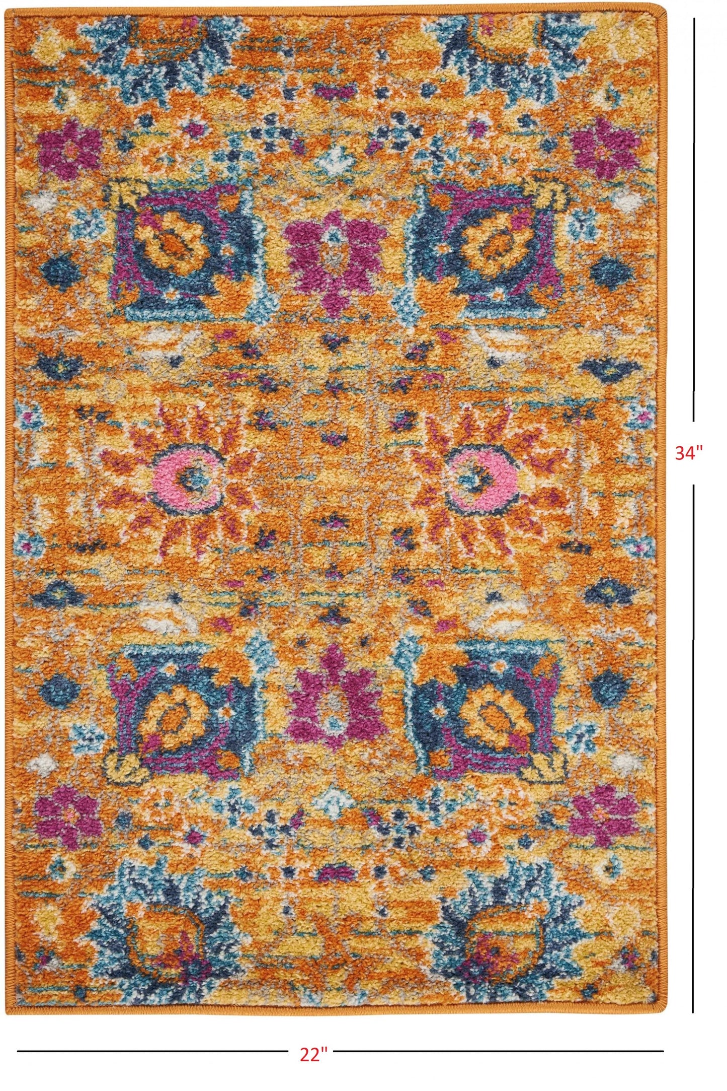 5' X 7' Sunset Floral Power Loom Area Rug