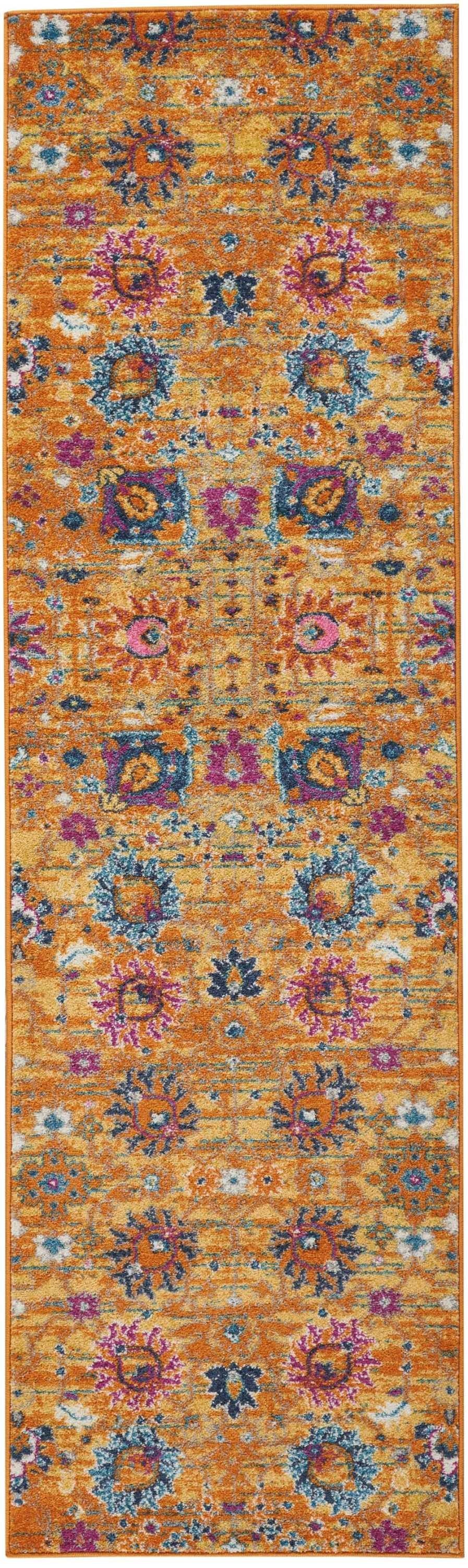 5' X 7' Sunset Floral Power Loom Area Rug
