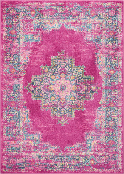 7' X 10' Fuchsia Power Loom Area Rug