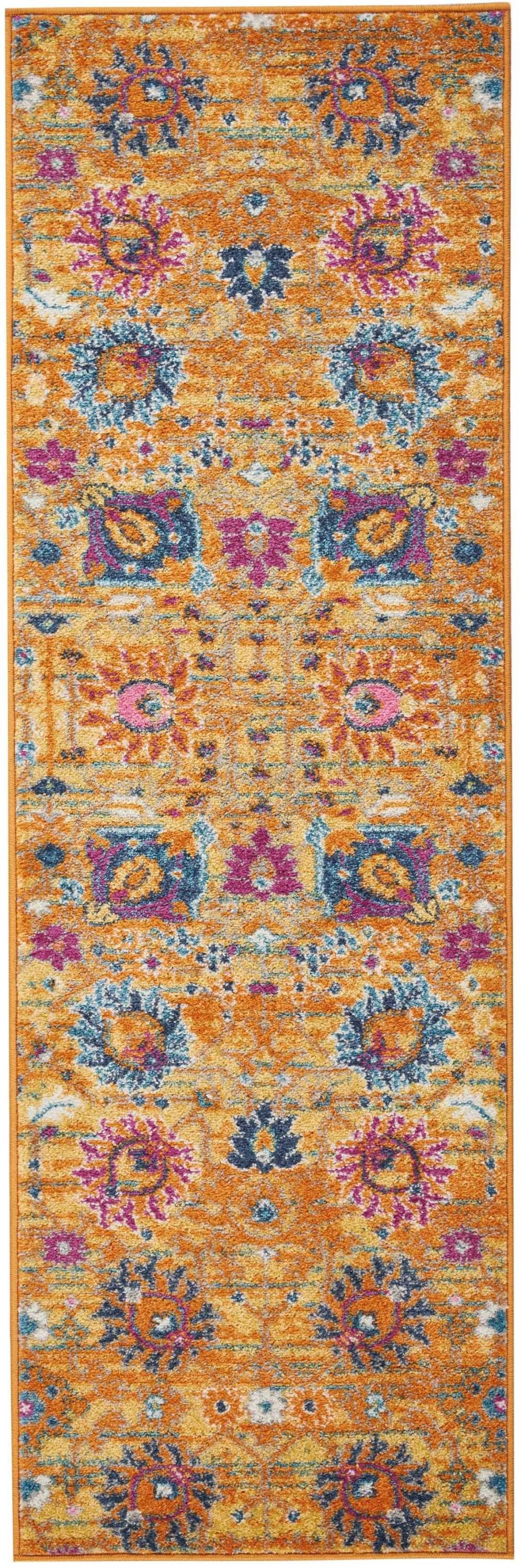 5' X 7' Sunset Floral Power Loom Area Rug
