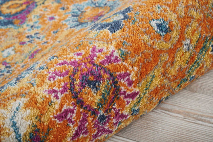 5' X 7' Sunset Floral Power Loom Area Rug