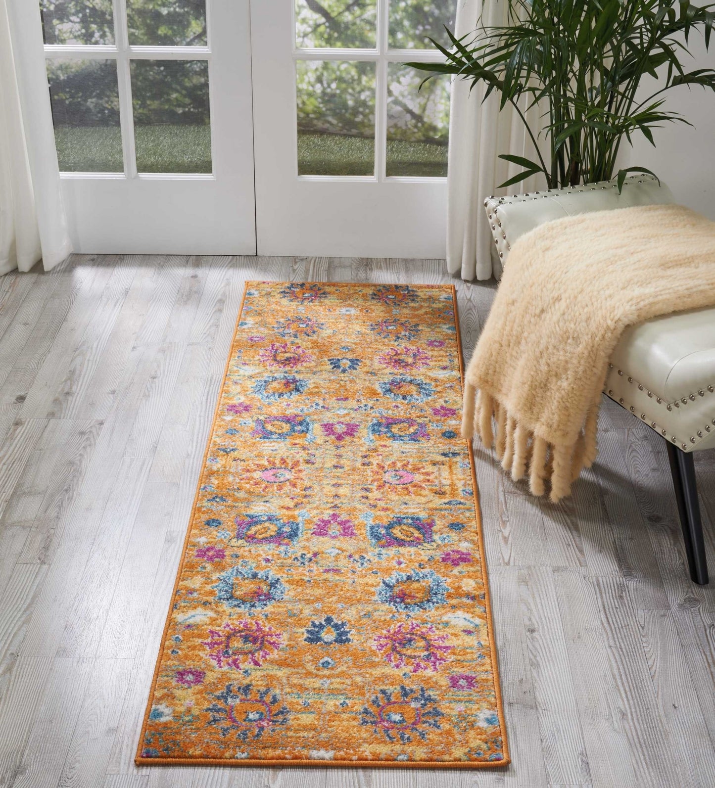 5' X 7' Sunset Floral Power Loom Area Rug