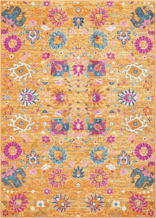 5' X 7' Sunset Floral Power Loom Area Rug