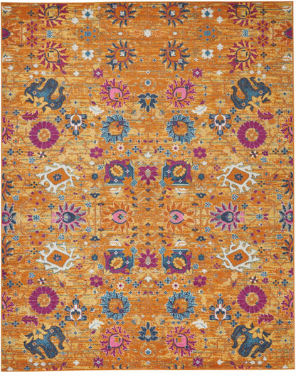 5' X 7' Sunset Floral Power Loom Area Rug