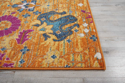 5' X 7' Sunset Floral Power Loom Area Rug