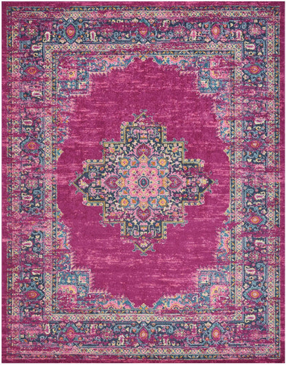 7' X 10' Fuchsia Power Loom Area Rug