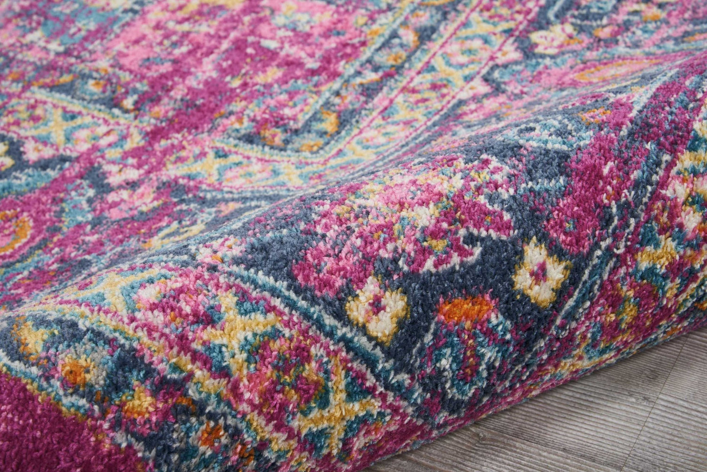 7' X 10' Fuchsia Power Loom Area Rug