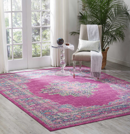 7' X 10' Fuchsia Power Loom Area Rug