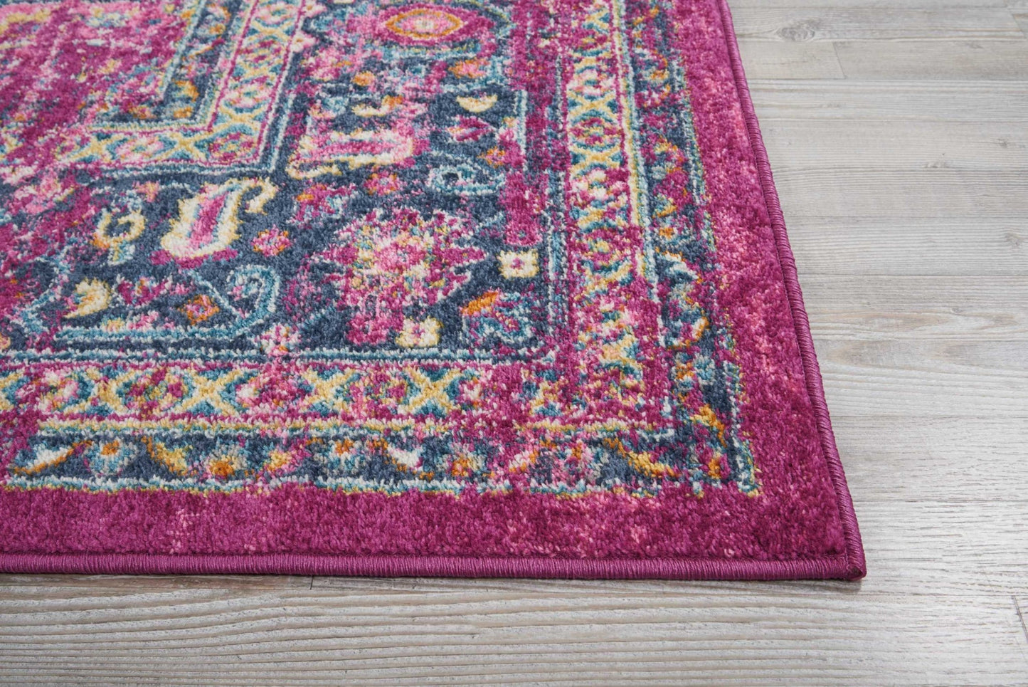 7' X 10' Fuchsia Power Loom Area Rug
