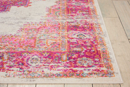 8' Fuchsia Power Loom Runner Rug