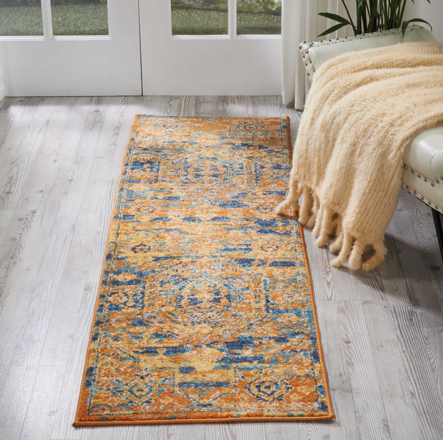 6' Sunset Power Loom Runner Rug