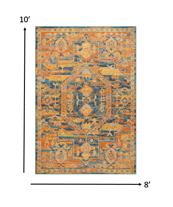 4' X 6' Sunset Power Loom Area Rug