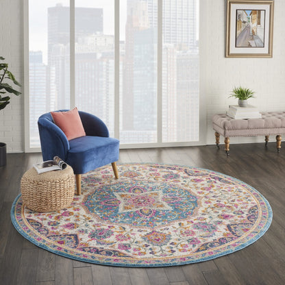 5' X 7' Pink And Green Dhurrie Area Rug