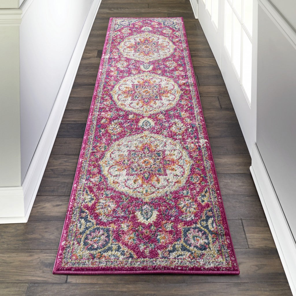 5' X 7' Pink Dhurrie Area Rug