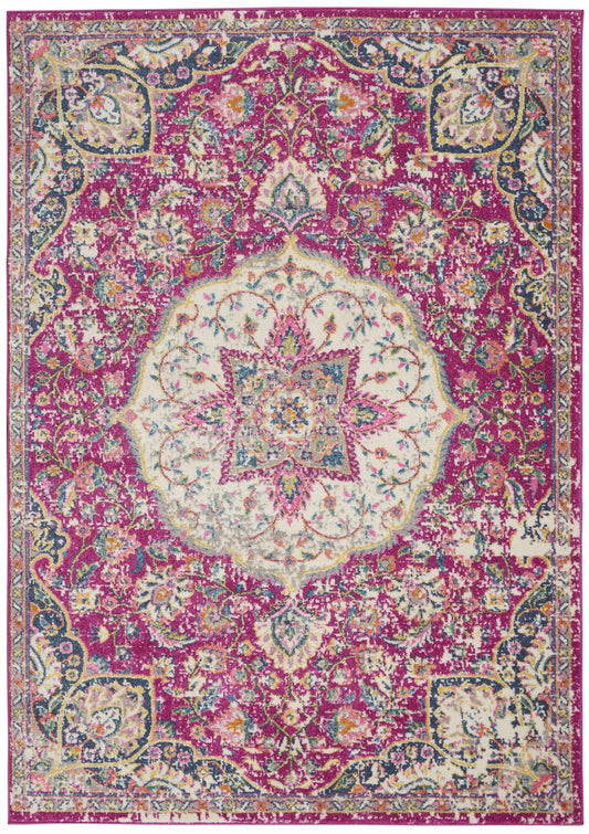 5' X 7' Pink Dhurrie Area Rug