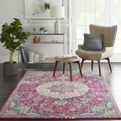 5' X 7' Pink Dhurrie Area Rug