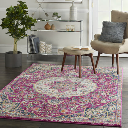5' X 7' Pink Dhurrie Area Rug