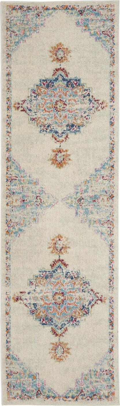 4' X 6' Gray And Ivory Power Loom Area Rug