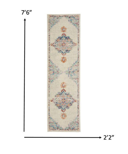 4' X 6' Gray And Ivory Power Loom Area Rug