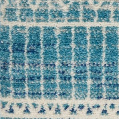 5' X 7' Navy Blue Southwestern Power Loom Area Rug