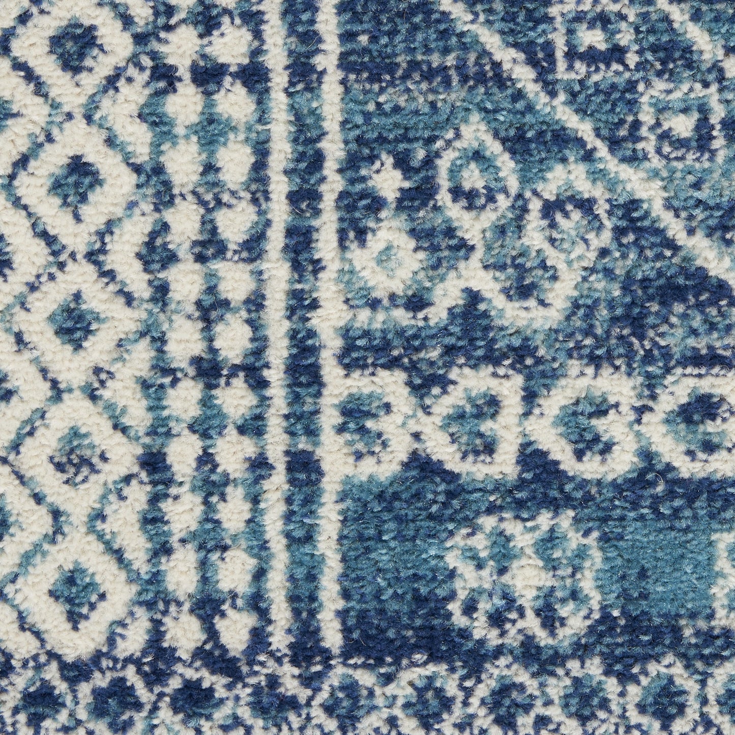 8' Navy Blue Power Loom Runner Rug
