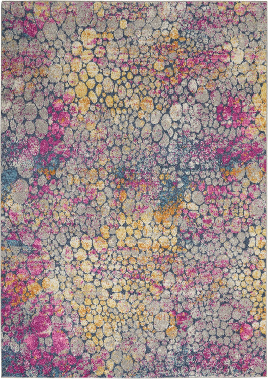 8' X 10' Pink And Ivory Coral Power Loom Area Rug