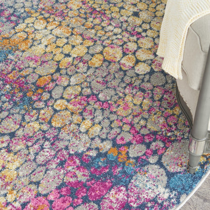 8' X 10' Pink And Ivory Coral Power Loom Area Rug