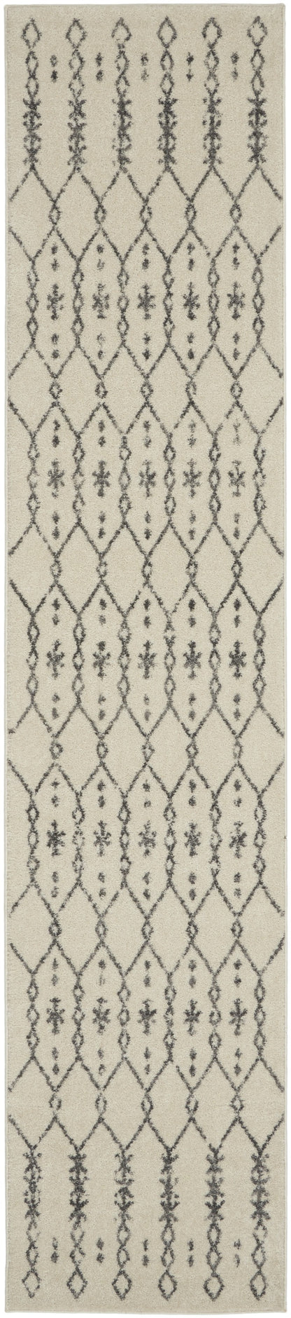 8' X 10' Gray Geometric Power Loom Area Rug