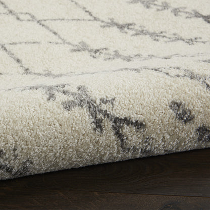 8' X 10' Gray Geometric Power Loom Area Rug