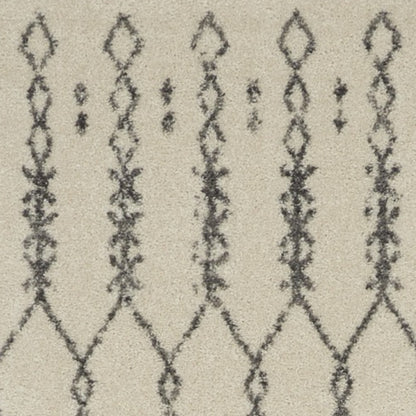 8' X 10' Gray Geometric Power Loom Area Rug