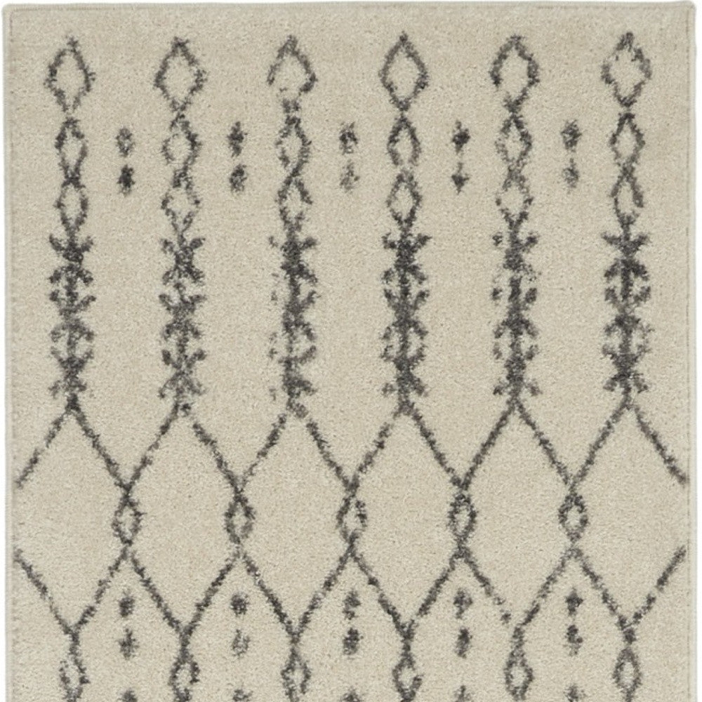 8' X 10' Gray Geometric Power Loom Area Rug