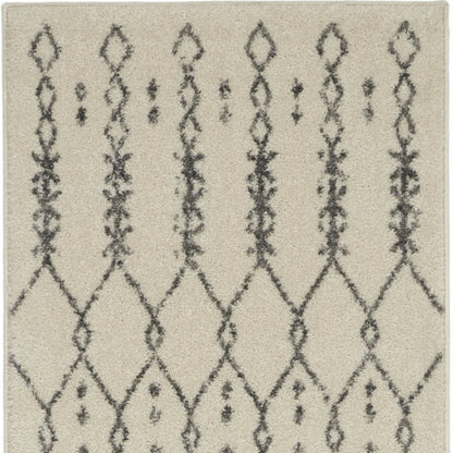 8' X 10' Gray Geometric Power Loom Area Rug