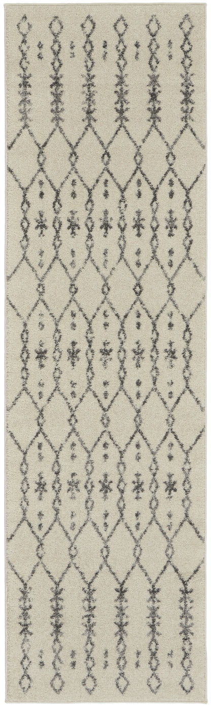 8' X 10' Gray Geometric Power Loom Area Rug