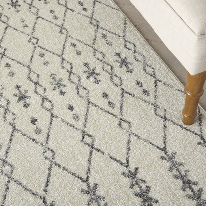 8' X 10' Gray Geometric Power Loom Area Rug