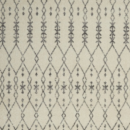 8' X 10' Gray Geometric Power Loom Area Rug