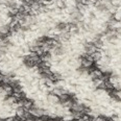 4' Gray Round Geometric Power Loom Area Rug