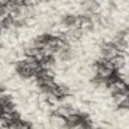 4' Gray Round Geometric Power Loom Area Rug