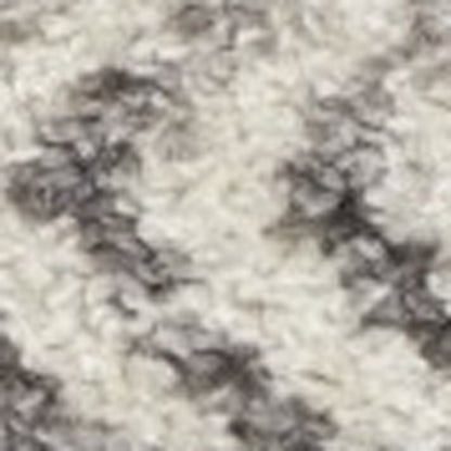 4' Gray Round Geometric Power Loom Area Rug