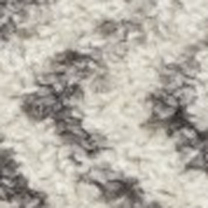 4' Gray Round Geometric Power Loom Area Rug