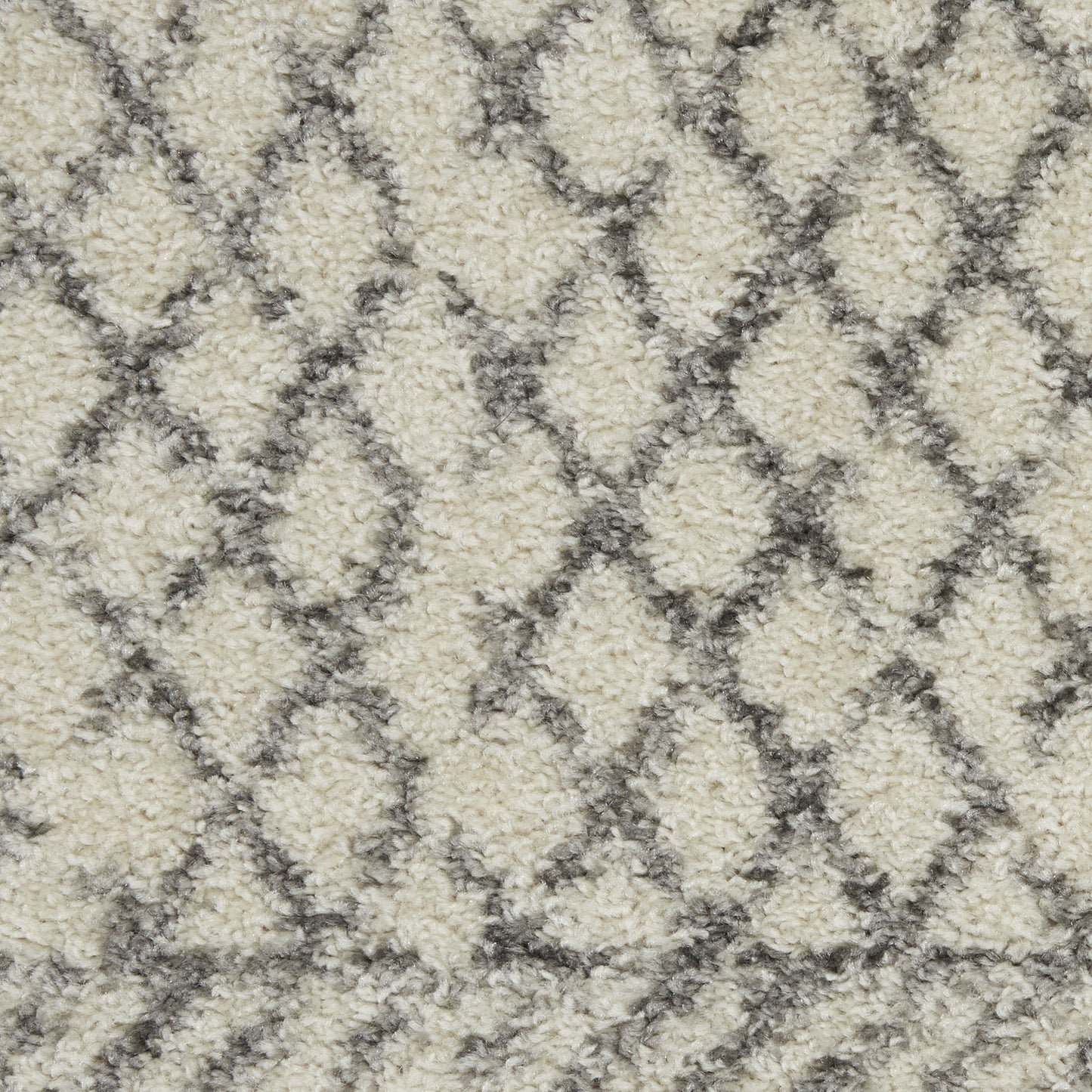 4' Gray Round Geometric Power Loom Area Rug